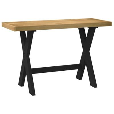 Bureau NOAIN X-vormige poten 120x50x75 cm massief hout
