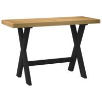 Bureau NOAIN X-vormige poten 120x50x75 cm massief hout - thumbnail