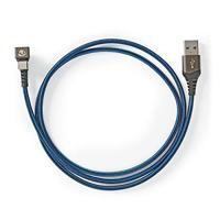 Nedis GCTB60600BK10 Usb 2.0-kabel A Male Naar Type-c™ Male 180°-aansluiting Voor Gaming 1,0 M Rond Gevlochten Zwart-blauw - thumbnail