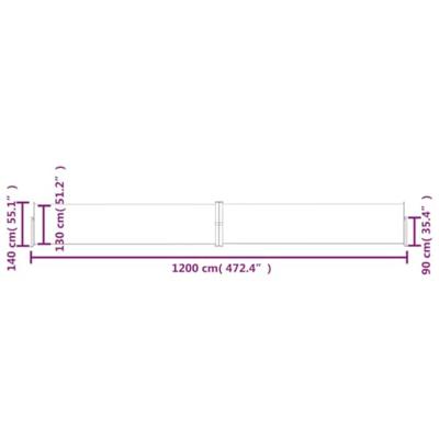 VidaXL Tuinscherm uittrekbaar 140x1200 cm antraciet VidaXL Tuinscherm uittrekbaar 140x1200 cm antraciet