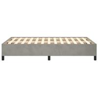 Bedframe fluweel lichtgrijs 120x190 cm - thumbnail