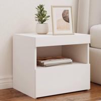 Nachtkastjes met LED-verlichting 2 st 50x40x45 cm wit - thumbnail