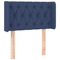 Hoofdbord met randen 83x16x78/88 cm stof blauw - thumbnail