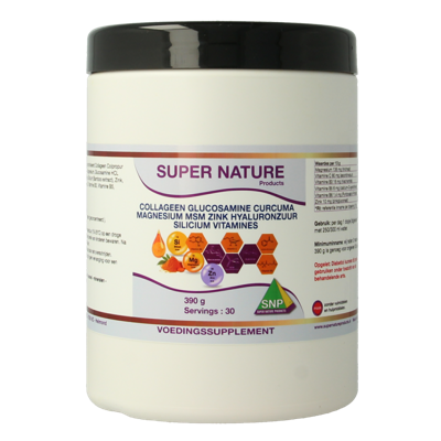 Collageen glucosamine curcuma magnesium MSM 390 Gram