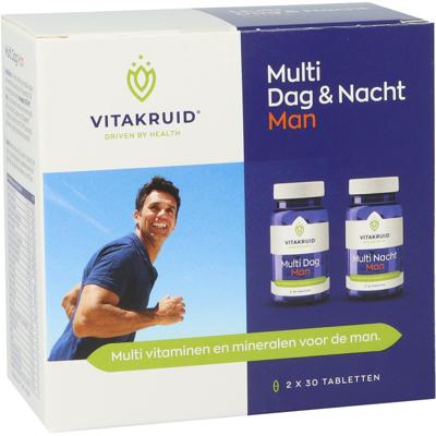 Vitakruid Multi Dag & Nacht Man 100% Vegan 2 x 30 Vitakruid Multi Dag & Nacht Man 100% Vegan 2 x 30