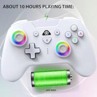 Subsonic – Draadloze controller voor Switch en Switch 2 – Wireless draadloze controller met LED, trillingen en 6-assige gyro - Wit - thumbnail