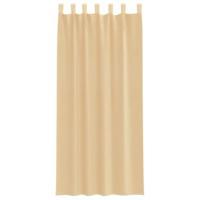 Gordijnen voile met roedezakken 2 st zand - thumbnail
