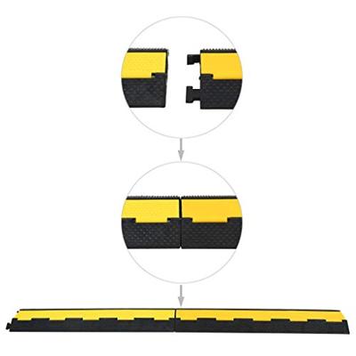 Kabelbeschermer drempels 2 tunnels 101,5 cm rubber 4 st Kabelbeschermer drempels 2 tunnels 101,5 cm rubber 4 st