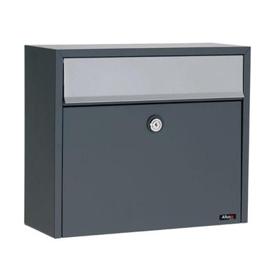 Brievenbus Allux LT150 antraciet met grijze klep