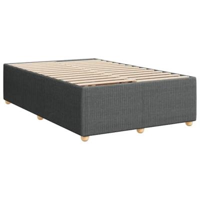 Boxspring met matras stof donkergrijs 120x190 cm