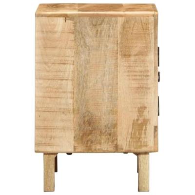 Nachtkastje 40x32x46 cm massief ruw mangohout