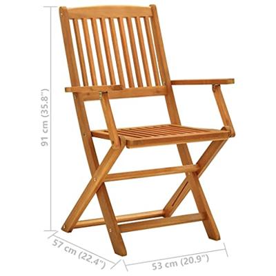 Tuinstoelen 4 st inklapbaar massief eucalyptushout