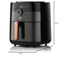 arzum AIRTASTY XL Airfryer 6 l Met display, Timerfunctie Zwart, Brons - thumbnail