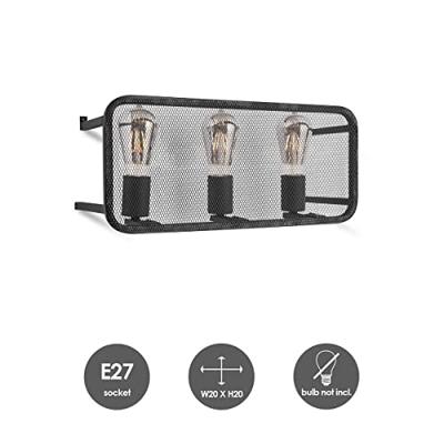 Home sweet home wandlamp Weave 3L - zwart