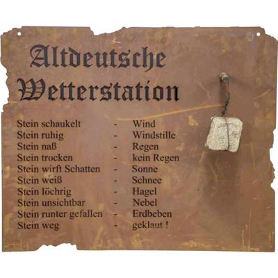 Wanddecoratie Oud-Duits weerstation (b x d) 70 cm x 80 cm Plaatstaal Bruin Wanddecoratie Oud-Duits weerstation (b x d) 70 cm x 80 cm Plaatstaal Bruin
