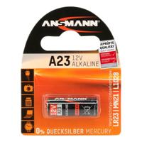 Ansmann alkaline batterij voor garagedeuropener, alarminstallatie, draadloze ontspanner voor camera, meetapparaten, bel, enz. A23 (12 V). 1 Stuk zwart, oranje - thumbnail