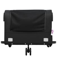 VidaXL Fietstrailer 45 kg ijzer zwart - thumbnail