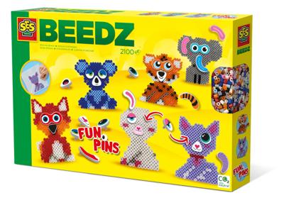 SES Creative Beedz Strijkkralen FunPins Dieren 2100 Stuks
