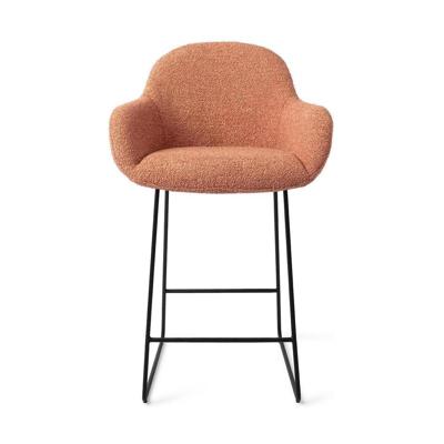 Jesper Home Barstoel 'Kushi' Slide Black, kleur Amber Autumn (zithoogte 67cm)