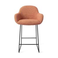 Jesper Home Barstoel 'Kushi' Slide Black, kleur Amber Autumn (zithoogte 67cm) - thumbnail