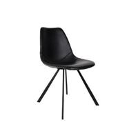 Dutchbone Franky Eetkamerstoelen Zwart - Set van 2 - thumbnail