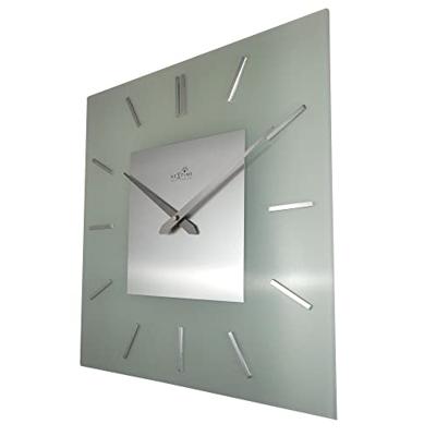 NeXtime NE-3148 Wandklok 40 X 40 Cm, Melkglas, 'Stripe Square' Radio Controlled NeXtime NE-3148 Wandklok 40 X 40 Cm, Melkglas, 'Stripe Square' Radio Controlled