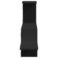 Wandschap 104x15x49 cm bewerkt hout zwart - thumbnail