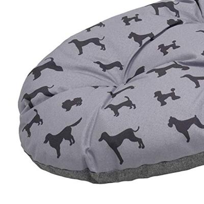 Rosewood hondenkussen all seasons ovaal hondenprint / grijs