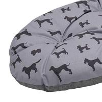 Rosewood hondenkussen all seasons ovaal hondenprint / grijs - thumbnail