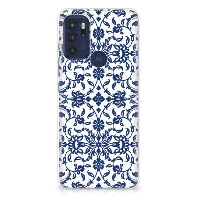 Motorola Moto G60s | TPU Case | Flower Blue Motorola Moto G60s | TPU Case | Flower Blue