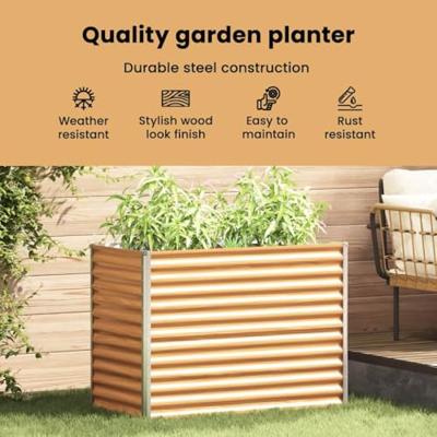 Verhoogde plantenbak 98 x 50 x 68 cm Gegalvaniseerd staal