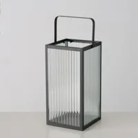 Boltze Home lantaarn ijzer fedora 20.5x21x37.5cm zwart - thumbnail