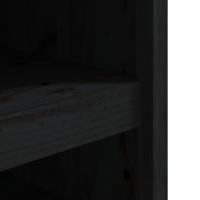 Keukenkast voor buiten 106x55x64 cm massief grenenhout zwart - thumbnail