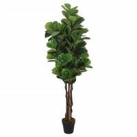 VidaXL Kunstplant vijgenboom 180 bladeren 150 cm groen - thumbnail