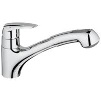 Grohe Eurodisc Keukenkraan Met Draaibare Uitloop En Uittrekbare Handdouche Chroom - thumbnail