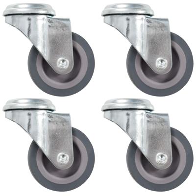 VidaXL 12 st zwenkwielen met boutgaten 50 mm