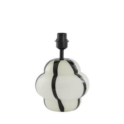 Light & Living Tafellamp 'Ylien' Glas, kleur Crème/Zwart (excl. kap)