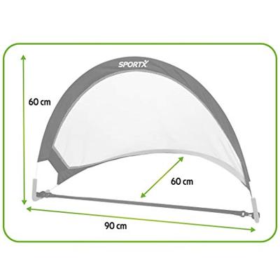 SportX Opvouwbare Voetbaldoelen 90x60x60 cm 2 Stuks Zwart/Groen