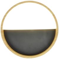 ECO-Light 9350 M NERO VISTA LED-plafondlamp LED 32 W Zwart, Hout - thumbnail