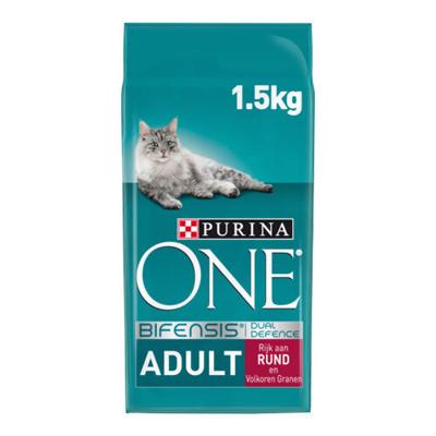Purina One Adult met rund kattenvoer 2 x 1,5 kg