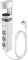 IOIO contactdoos SL3000, 3 stopcontacten en 3 USB-poorten, tafelklem, wit - thumbnail