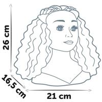 Smoby - Afro-haarstylinghoofd - Gemakkelijk te stylen - 23 realistische accessoires - Warmtegevoelige lippen - Opbergluik - thumbnail