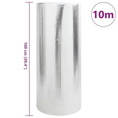 VidaXL Radiatorfolie zilver 10 x 1 m polyetheen