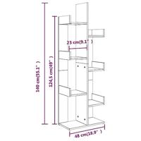 Boekenkast 48x25,5x140 cm spaanplaat sonoma eikenkleurig - thumbnail