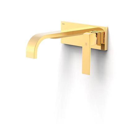 Wastafelmengkraan Inbouw Tres Slim Exclusive Gebogen Uitloop en Lange Hendel Goud Tres Wastafelmengkraan Inbouw Tres Slim Exclusive Gebogen Uitloop en Lange Hendel Goud Tres