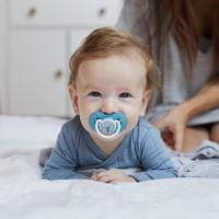 Difrax LOVI Dynamic Pacifier 6-18 Months Botanic Blue Green - Fopspeen - thumbnail