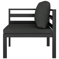 10-delige Loungeset met kussens aluminium antracietkleurig - thumbnail