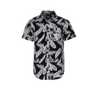 Jill & Mitch by Shoeby overhemd Flip met bladprint zwart/wit - thumbnail