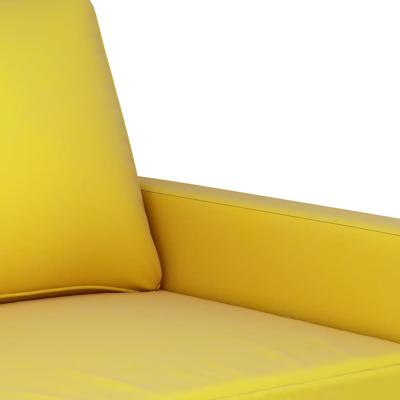 4-delige Loungeset met kussens fluweel geel - thumbnail