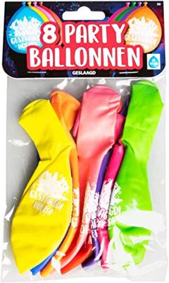 8 Party Ballonnen Geslaagd